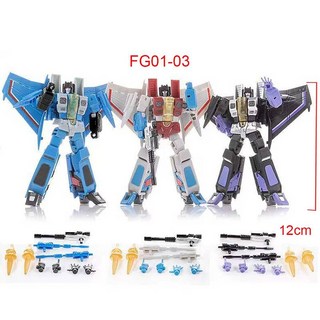 변환 장난감 JINBAO FG0103 FG04 Starscream Thundercracker Skywarp F15 DS01 애니메이션 액션 피겨 모델 변형 로봇 229793, FG01-03 NO BOX