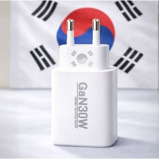 아이홈 국내산 Gan PPS C타입 2포트 국산 초고속 충전기 모든 스마트기기 태극기 PD 30W 케이블포함, 1개