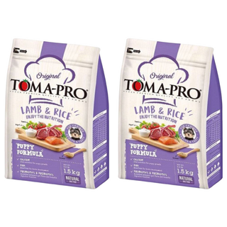 TOMA-PRO 優格 幼犬 乾飼料 DHA 鈣質 腸益菌 多種水果 多種蛋白質 無穀物添加, 羊肉 + 米, 3kg, 2袋