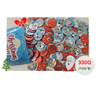 코스트코 크리스마스 파티 밀크초콜릿 코인 330g 동전초콜릿 선물 수입초콜릿, 1개