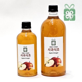 똑똑마켓 사과식초 국내산 자연 숙성 발효 수제 과일 비니거, 1개, 500ml