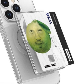 [어프어프X침착맨] 2배자력 마그네틱 사이드 카드포켓 맥세이프 카드지갑 단독상품, 1개, [어프어프X침착맨]폭력 레몬맨