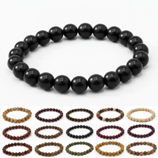 불교 나무 염주 팔찌 15종 6mm 8mm