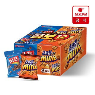 오리온 콤보 12 PACKS 과자세트, 미쯔 6p + 초코칩 쿠키 미니 6p, 1개