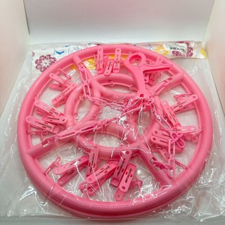 翔翼百貨 圓形曬衣架 曬衣架 晾衣架 晾曬架 曬衣夾/曬襪夾 內衣曬衣架 襪子曬衣架 吊曬架, 1個, 圓形曬衣架/顏色隨機23836