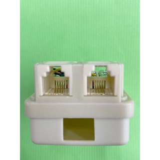 大林電子 6P4C 6P2C 電話盒 一分一 一分二 電話接線盒 單孔 分線盒 通訊 美式接線盒, 6P4C  一分二(CD4C2), 1個