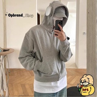 【OPB】短版棉外套 銀狐絨 Boxyfit Cleanfit 刷毛雙拉鍊 短寬外套 厚磅寬鬆