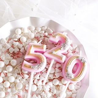 프리미엄 눈꽃숫자초 웨딩 프로포즈 브라덜샤워 케이크 초, 눈꽃초3, 1개