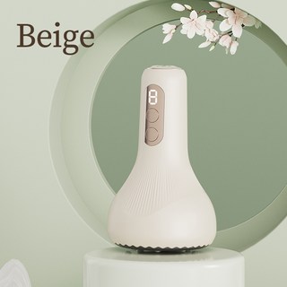 微電流電動刮痧儀經絡刷全身經絡肩頸疏通拔罐器揉腹背部按摩神器, 1個, 象牙白◆【高檔刮痧儀】贈送3瓶→精品精油