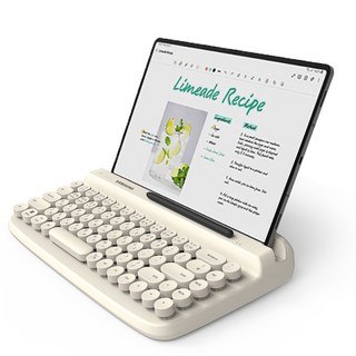 삼성전자 삼성 멀티 페어링 무선 블루투스 레트로 키보드 태블릿 거치 SK-M1300, 베이지=(SK-M1300E), 멀티 페이링 블루투스 키보드, 제조사축