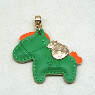 BRLÁTNY 馬造型鑰匙圈, 不油邊綠色馬, 1個