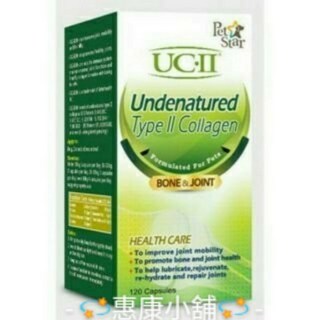 沛適達 UC-II 好膝力 膠囊 30顆/120顆 惠康小舖, 1個, 30顆