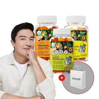 네추럴라이즈 어린이 비타민 젤리 꾸미 혼합 60개입 3종+쇼핑백 포함, 3개, 60회분