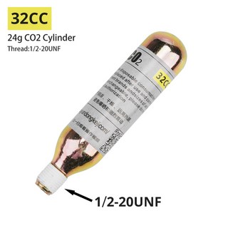 오토바이 에어백 조끼 60CC 46g Co2 실린더 고압 46g Co2 카트리지 야외 구명 조끼 에어백 스레드 12-20UNF, [01] 24g-32CC 1pcs