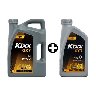 KIXX GX7 5W30 SQ 4L 1개 +1L 가솔린 엔진오일, KIXX GX7 5W30_4L 1개 +1L 1개