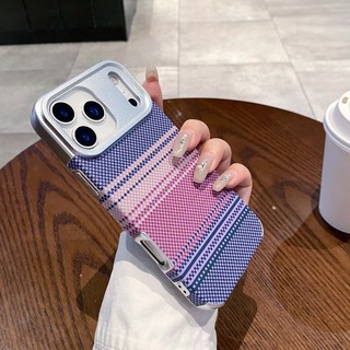 碳纖維凱夫拉紋 手機殼 適用於 iPhone 17 系列，鏡頭全包防摔，抗指紋磨砂質感