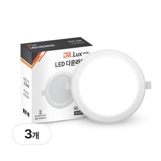 닥터룩스 LED 다운라이트 6인치 15W 방습형, 3개