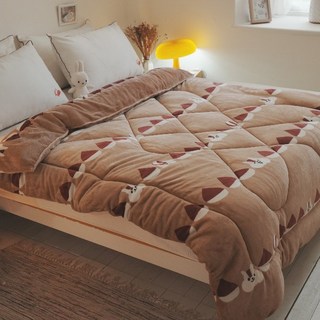 棉床本舖 雙面法蘭絨暖暖被150x200cm - 暖冬交換禮物首選, 松鼠奇奇