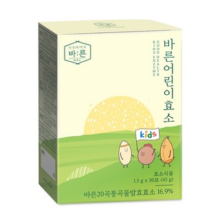 건강한약속바른 어린이 효소 곡물 발효 유산균 30p, 45g, 3개