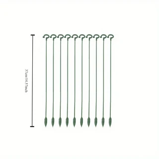 1/10PCS 플라스틱 식물 지원 극 화분에 심은 꽃 야채 줄기 고정 스틱 막대 홀더 재사용 가능한 실내 정원, [05] 10PCS, 02 37cm