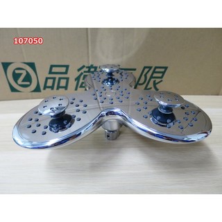 ABS電鍍頂噴花灑 3功能超薄增壓節水淋浴花灑 10吋按鍵式頂噴花灑 050, 1個
