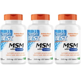 Doctor's BEST MSM保健錠 1500mg, 120顆, 3罐