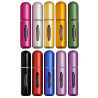 미라클다인 휴대용 미니 향수 공병세트, 10개, 핫핑크블루연핑크레드실버연보라애플그린엘로우블랙 골드