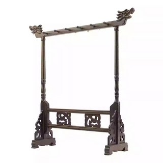 實木龍頭毛筆筆架 多功能書法筆擱 文房四寶收納擺件, 1個, 塑膠筆架