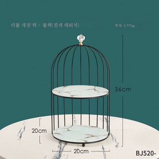 Stevevivian INS 간단한 아이언 케이지 세트 데스크탑 화장품 스킨 케어 제품 저장 저장 더블 파일, 흑백 디스크 듀얼 레이어