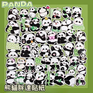 BAGEL蓓果 卡皮巴拉水豚可愛裝飾貼紙組 行李箱筆電, 1個, 熊貓Panda(隨機出貨不重複), Multicolor