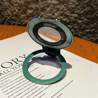 超薄無感手機殼支架 Magsafe磁吸 強磁吸附 懶人折疊手機支架 沾黏款手機架, 超薄磁吸支架-蒼嶺綠, 1個