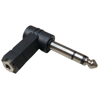 L型 3.5mm轉6.5mm 麥克風轉接頭, 黑色, N, 1個