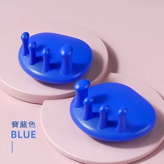 隔日達 足弓訓練器 陞級加厚 美腿紓壓分趾器 專利款分趾套 腳底按摩器 x型腿鞋墊 美腿訓練器, 1個, 寶藍色 足弓訓練器 無LOGO 一雙入