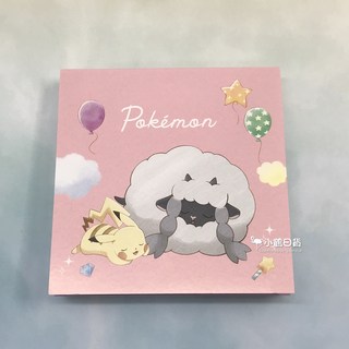 Pokémon 寶可夢 皮卡丘 正方形 彩色 便條紙 日本製 小鶴日貨, 1個
