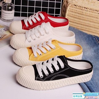 熱銷 半拖穆勒餅乾鞋 平臺熱銷破萬的餅乾鞋衕廠生產半拖懶人款式 帆布鞋 小白鞋 前包後空 休閒鞋 穆勒鞋, 1970s-半托-白色,36, 1970s-半托-白色, 36