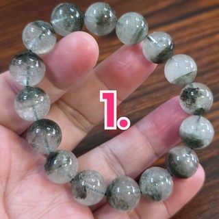 綠幽靈幽靈水晶手鍊手環手珠，半盆12mm天然水晶玉石特賣