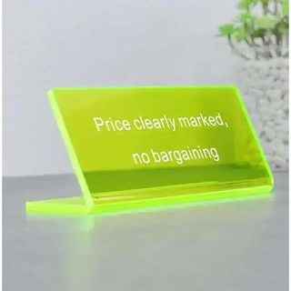 소셜 미디어 사인 인스타그램 웹 사이트 플렉시 유리 광고판 아크릴 간판 플레이트 인쇄, 7. Fluorescent Green, 1개