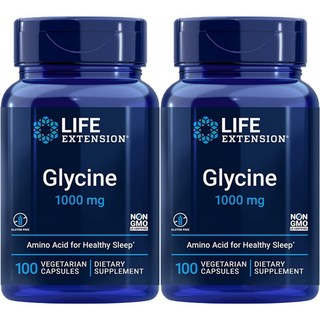 LIFE EXTENSION 甘胺酸素食膠囊 1000mg, 100顆, 2罐