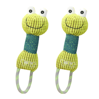 댕냐르트 치석제거 강아지 터그놀이 개구리 인형, 단품(KD53), 2개