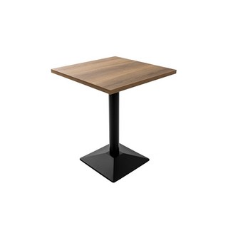 防潮塑合板餐桌 咖啡店桌椅/咖啡桌/方桌/圓桌/休閒桌/洽談桌, 烤黑方盤+榆木(60*60公分)