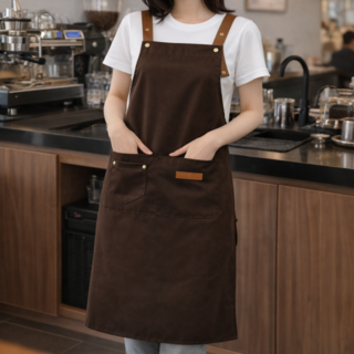 일리즈 길이조절 방수 앞치마 H형, 1개, 브라운