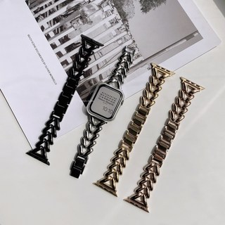 O'CLOCK STUDIO 麻花造型V字不鏽鋼 Apple Watch錶帶, 1個