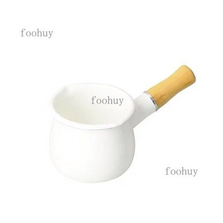 台灣出貨 ‍ 日式高顏值10CM搪瓷迷你奶鍋黃油鍋寶寶輔食鍋熬果醬熱牛奶輔食小鍋 家用迷你砂鍋 輔食小鍋, 白色, 1個