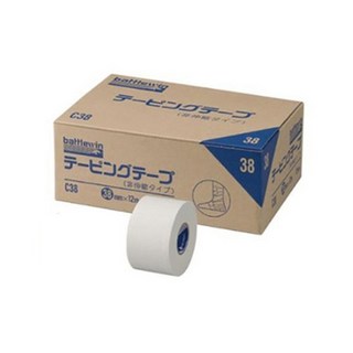 니찌반 배틀윈 테이핑 스포츠 유도 주짓수 손목 발목 손가락 테이프 C-38 12개입, 12개