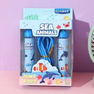 兒童跳繩熱賣 卡通兒童跳繩 文具套裝禮盒 小學生用品禮物 六一禮品幼兒園畢業獎品, 海底, 1個
