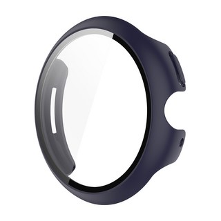 FatHouse Pixel Watch 殼膜一體式保護殼，全包覆防摔防刮，高清透明保護貼, 午夜藍-41mm, 1個