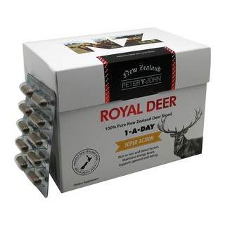 뉴질랜드 피터앤존 Peter&John Royal Deer 로얄 디어 녹혈 블랜드 캡슐, 4개, 200정