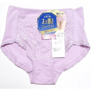 日本進口AS女內褲束褲束腹 (中腰) 腹部加強 粉紫/米