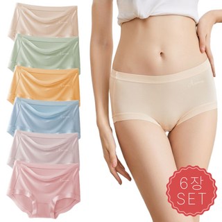 안이븐 여성 고탄력 60수 모달 노라인팬티 6p