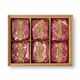 한우 1등급 육마카세 모듬 구이세트 900g (안심 등심 채끝 안창살 부채살 삼각살), 1세트